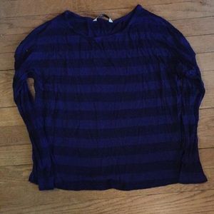 Old Navy striped linen-blend tee